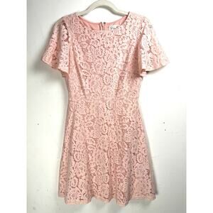 Eliza J. Floral Lace Mini Dress Preppy Twee Classy Chic Coquette Party Pastel 4P